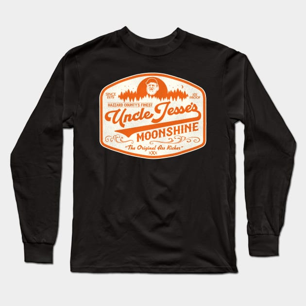 Uncle Jesse's Moonshine Long Sleeve T-Shirt by darklordpug